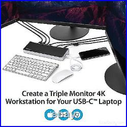 StarTech.com USB-C Dock 4K Triple Monitor Laptop Docking Station DK30CH2DEPUE