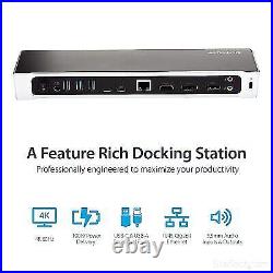 StarTech.com USB-C Dock 4K Triple Monitor Laptop Docking Station DK30CH2DEPUE