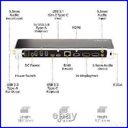 StarTech.com USB-C Dock 4K Triple Monitor Laptop Docking Station DK30CH2DEPUE