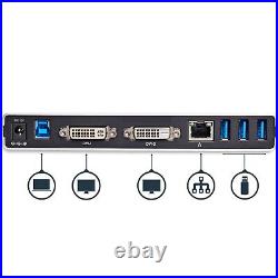 Startech.com Dual-Monitor USB 3.0 Docking Station with Dual DVI Video, USB Hub GbE