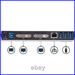 Startech.com Dual-Monitor USB 3.0 Docking Station with Dual DVI Video, USB Hub GbE Startech.com Dual-Monitor USB 3.0 Docking Station with Dual DVI Video, USB Hub GbE