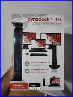 TOSHIBA Dynadock USB Docking Station Universal Dock HDMI DVI Gigabit Ethernet