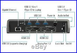 Targus DOCK180EUZ Universal USB-C DV4K Dockingstation mit Stromversorgung