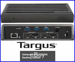 Targus DOCK180USZ USB-C Dual Video 4K Laptop Docking Station PC Mac Android