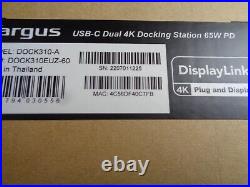 Targus USB-C Universal Dual 4K Docking Station 65W PD BRAND NEW WITH CHARGER