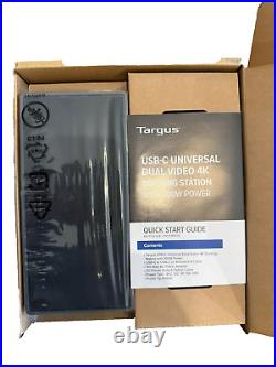 Targus USB-C Universal Dual Video 4K Docking Station Black DOCK180EUZ