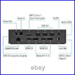 Targus USB-C Universal Dual Video 4K Docking Station With100w Adapter DOCK190-B
