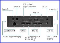 Targus USB-C Universal Dual Video 4K Docking Station With100w Adapter DOCK190-B