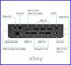 Targus Universal DV4K Docking Station + 100W Power USB C (DOCK190EUZ-82)