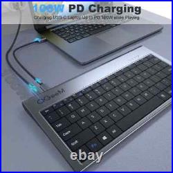 Tastatur 11-in-1-USB-C-Hub-Dockingstation-Adapter mit HDMI VGA USB-C PD3.0 RJ45