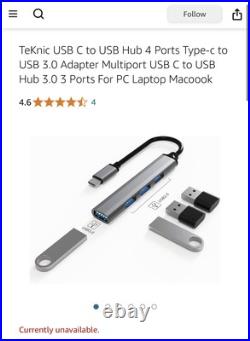 Teknic? Job Lot? USB type C Docking Stations, Hubs MIXED