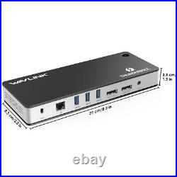 Thunderbolt 3 USB-C 8K Docking Station Dual 4K Docking Station 60W Charging