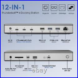 Thunderbolt 4 Docking Station 2x 4K Monitors 98W PD 2.5GbE 40Gbps Data Transfer Thunderbolt 4 Docking Station 2x 4K Monitors 98W PD 2.5GbE 40Gbps Data Transfer