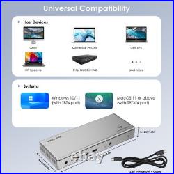 Thunderbolt 4 Docking Station 2x 4K Monitors 98W PD 2.5GbE 40Gbps Data Transfer Thunderbolt 4 Docking Station 2x 4K Monitors 98W PD 2.5GbE 40Gbps Data Transfer