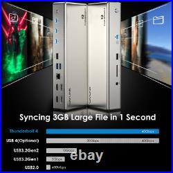 Thunderbolt 4 Docking Station 4x 4K Monitors 98W Charging 40Gbps Transfer Speed Thunderbolt 4 Docking Station 4x 4K Monitors 98W Charging 40Gbps Transfer Speed