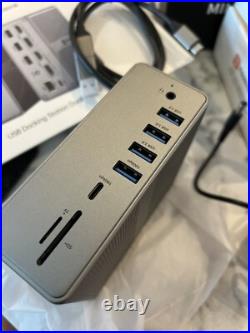 Tobenone 18-In-1 Docking Station USB 3.0/USB-C Dual Monitor Universal Dock (EU)