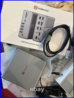 Tobenone 18-In-1 Docking Station USB 3.0/USB-C Dual Monitor Universal Dock (EU)