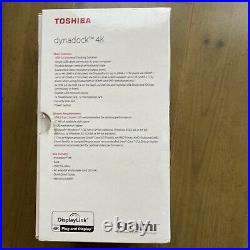 Toshiba PA5217E-1PRP Dynadock 4K USB 3.0 Docking Station Open, Never used