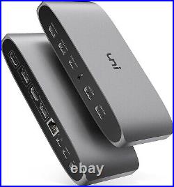 Triple Display 13in1 USB 3.2 C Docking Station Displaylink, 100W Charging Triple Display 13in1 USB 3.2 C Docking Station Displaylink, 100W Charging