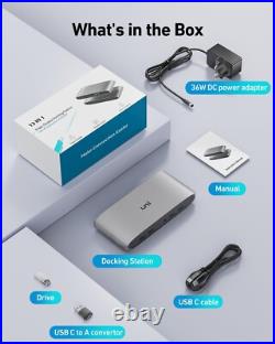 Triple Display 13in1 USB 3.2 C Docking Station Displaylink, 100W Charging Triple Display 13in1 USB 3.2 C Docking Station Displaylink, 100W Charging
