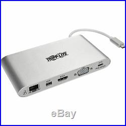 Tripp Lite USB-C Docking Station withHDMI 3Wx5-2/5Dx7/10H Silver U442DOCK1
