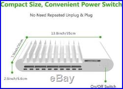 UGREEN 10 Ports USB Charger Station, Fast Multi-port USB Wall Charger Docking
