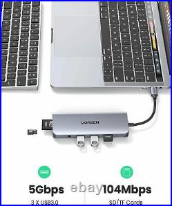 UGREEN USB C Docking Station 10 IN 1 Multiport Adapter with 4K HDMI, VGA, 3.5mm