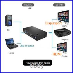 USB 3.0 Ultra Dock Docking Station 4K DP HDMI RJ45 For Lenovo ThinkPad Laptop