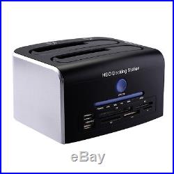 USB 3.0 to Dual SATA Hard Drive HDD Docking Station 6Gbps 2.5/3.5