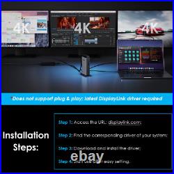 USB-C DisplayLink Docking Station 3x 4K Monitors 100W Charging for M1 M2 M3 Mac USB-C DisplayLink Docking Station 3x 4K Monitors 100W Charging for M1 M2 M3 Mac