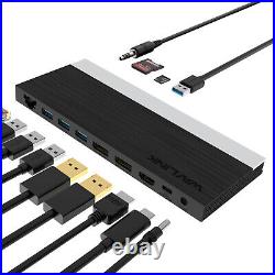 USB C Docking Station(13-in-1) 4K HDMI 2 Displayport 100W Charging RJ45 4 USB3.0 USB C Docking Station(13-in-1) 4K HDMI 2 Displayport 100W Charging RJ45 4 USB3.0