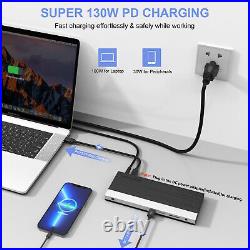 USB C Docking Station(13-in-1) 4K HDMI 2 Displayport 100W Charging RJ45 4 USB3.0 USB C Docking Station(13-in-1) 4K HDMI 2 Displayport 100W Charging RJ45 4 USB3.0