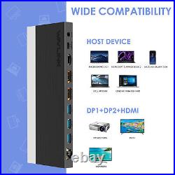 USB C Docking Station(13-in-1) 4K HDMI 2 Displayport 100W Charging RJ45 4 USB3.0 USB C Docking Station(13-in-1) 4K HDMI 2 Displayport 100W Charging RJ45 4 USB3.0