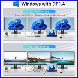 USB C Docking Station 3 HDMI Triple Display USB C Dock Multi Monitor Laptop Dock