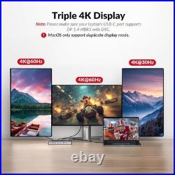 USB-C Docking Station AV Access 12-in-1 Triple Monitor 4K 100W PD Laptop Hub