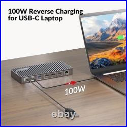 USB-C Docking Station AV Access 12-in-1 Triple Monitor 4K 100W PD Laptop Hub
