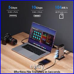 USB C Docking Station DisplayLink Dock 3 Monitors 100W Charging 3 HDMI 2 DP RJ45 USB C Docking Station DisplayLink Dock 3 Monitors 100W Charging 3 HDMI 2 DP RJ45