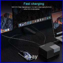USB C Docking Station Dual Display 100W Power Delivery for Thunderbolt 3 & 4 Mac