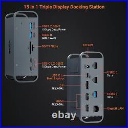 USB C Docking Station Dual Monitor 2 HDMI, Laptop Docking Station Triple Display USB C Docking Station Dual Monitor 2 HDMI, Laptop Docking Station Triple Display
