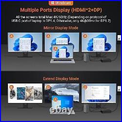 USB C Docking Station Dual Monitor 2 HDMI, Laptop Docking Station Triple Display USB C Docking Station Dual Monitor 2 HDMI, Laptop Docking Station Triple Display