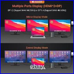 USB C Docking Station Dual Monitor 2 HDMI, Laptop Docking Station Triple Display USB C Docking Station Dual Monitor 2 HDMI, Laptop Docking Station Triple Display