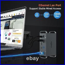 USB C Docking Station Dual Monitor 2 HDMI, Laptop Docking Station Triple Display USB C Docking Station Dual Monitor 2 HDMI, Laptop Docking Station Triple Display