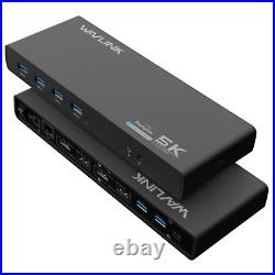 USB C Docking Station Dual Monitor 65W Charging 2 HDMI 2 DP 6 USB 3.0 1Gbps