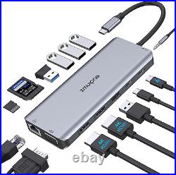 USB C Docking Station Dual Monitor HDMI for Dell HP