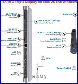 USB C Docking Station Dual Monitor, Laptop Dock with 3 USB 3.0, HDMI, DP, PD USB C Docking Station Dual Monitor, Laptop Dock with 3 USB 3.0, HDMI, DP, PD