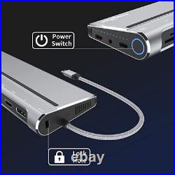 USB C Docking Station Dual Monitor, Laptop Dock with 3 USB 3.0, HDMI, DP, PD USB C Docking Station Dual Monitor, Laptop Dock with 3 USB 3.0, HDMI, DP, PD