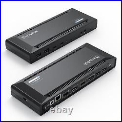 USB C Docking Station Dual Monitors 100W Charging 2HDMI 2DP Dual 5K/4K 6 USB 3.0