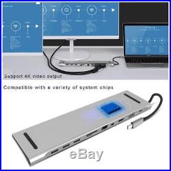 USB C Docking Station Multiple Port HDMI/VGA/SD/TF/Mini DP/RJ45/USB