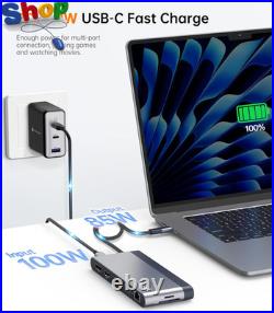 USB C Docking Station Quad Display, 14-In-1 Laptop Docking Station Dual Monitor USB C Docking Station Quad Display, 14-In-1 Laptop Docking Station Dual Monitor