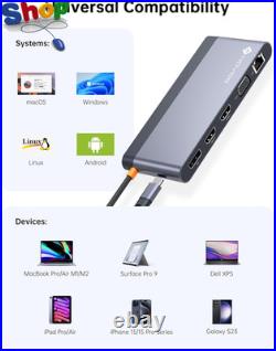 USB C Docking Station Quad Display, 14-In-1 Laptop Docking Station Dual Monitor USB C Docking Station Quad Display, 14-In-1 Laptop Docking Station Dual Monitor
